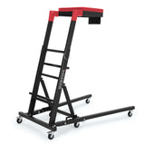 Garvee Rollbar Automotive Topside Creeper, Engine Creeper 122–168 cm Einstellbar, 181 kg Kapazität High Top Creeper, 6 Lenkrollen, Gepolstertes Deck, Creeper für die Garage zu Hause, Schwarz - Schwarz