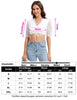 Garvee Elegant Spitze Dirndlbluse Damen Mit V-Ausschnitt Für Oktoberfest Weiß, Verstellbar, Figurbetont