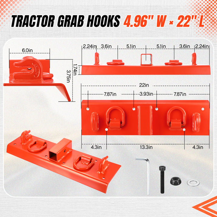 Contenu du colis du crochet de tracteur