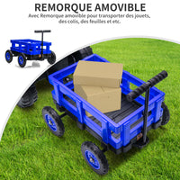 Garvee Elektrischer Kindertraktor 12V – Mit Abnehmbarem Anhänger, 6 Räder, Doppelmotor, LED, Bluetooth, USB, Musik, Fernbedienung für Garten und Hof