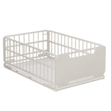Garvee Faltbare, Ausziehbare Schublade, Skalierbarer Unterbau-Organizer für Küchenschränke, 43 x 25 x 18 cm, Metall, Keine Bohrungen Erforderlich, Weiß - 