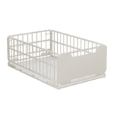 Garvee Faltbare, Ausziehbare Schublade, Skalierbarer Schrank-Organizer, Metall-Aufbewahrungskorb für Vorratskammer und Badezimmer, ohne Bohren, 43 x 30 x 18 cm, Weiß - Weiß