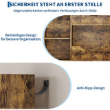Garvee Kinder 3-Stufiges Spielzeugregal Mit 5 Fächern, Robustes MDF, Multifunktional Für Schlafzimmer & Kindergarten, Kompakt Weiß - Rustikales Braun