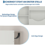 Garvee Kinder 3-Stufiges Spielzeugregal Mit 5 Fächern, Doppelseitig, MDF, Robust Für Schlafzimmer & Kindergarten, Vielseitig, Weiß - Weiß