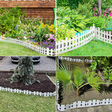 Garvee Rasenkante 10m Mit 30 Ankerpflöcken, Flexibel, Wetterfest, Kunststoff, 13cm Hoch, Weiß, Für Garten, Wege, Blumenbeete