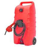 Garvee 53L Kraftstoff-Transportwagen (Rot) – Mit Handpumpe & 3m Schlauch, 6″ Rädern & verstautem Griff - Rot