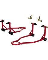 Garvee Motorradständer Lift 900LBS Kapazität Verstellbare U+L Schwingarm-Spools Kaltgewalzter Stahl Rostbeständig Für Wartung & Reparatur - Rot