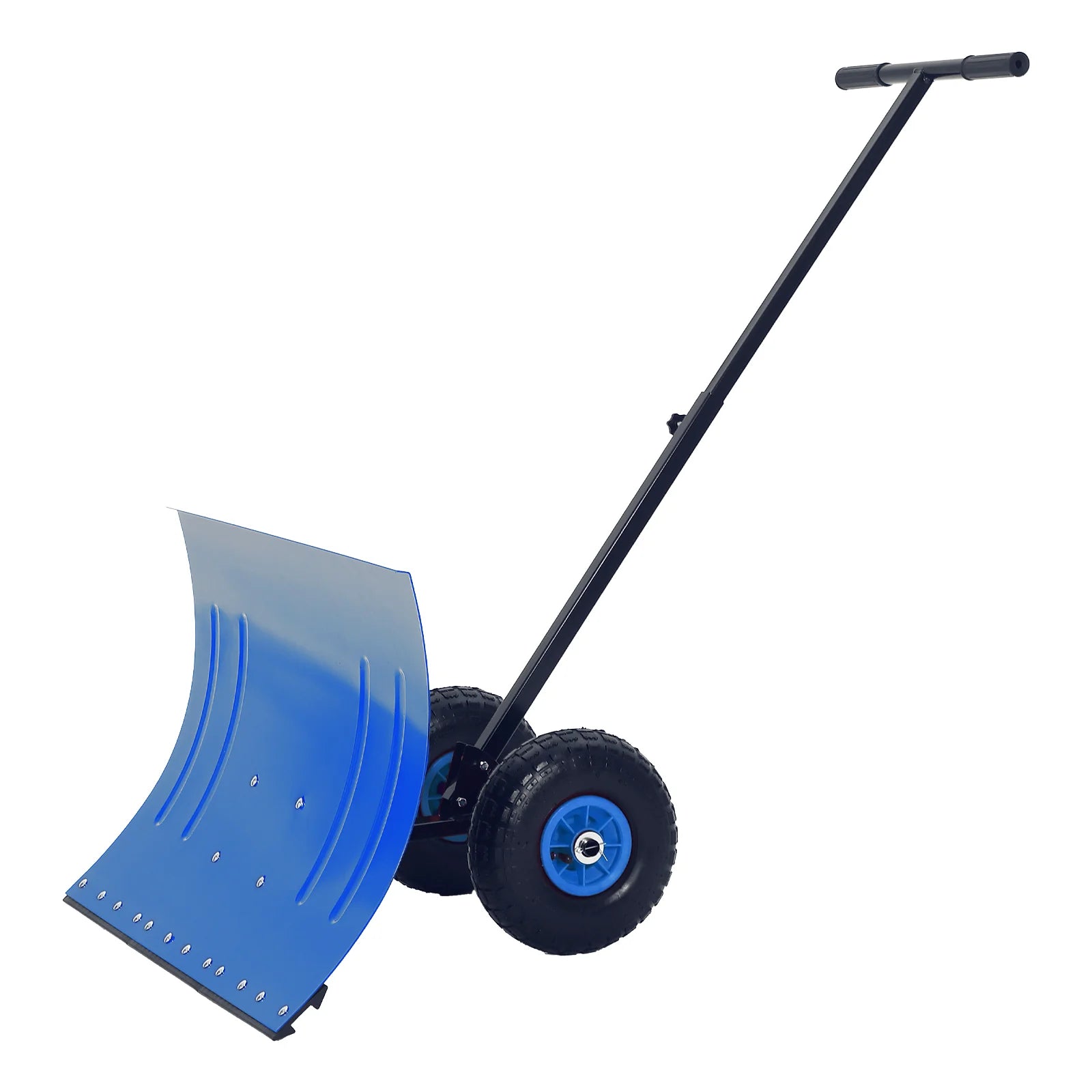 Garvee Schneeschieber 51 cm, Mit Rädern, 5 Fach Verstellbar, Rutschfest, Für Einfahrten & Gehwege