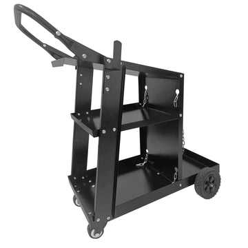 Garvee Schweißwagen 3-stufig, 100 Kg Tragkraft, Stahl, Mit Rollen & Sicherheitsketten, Für Werkstatt