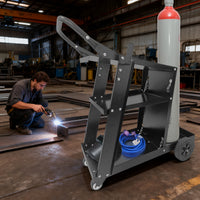 Garvee Schweißwagen 3-stufig, 100 Kg Tragkraft, Stahl, Mit Rollen & Sicherheitsketten, Für Werkstatt