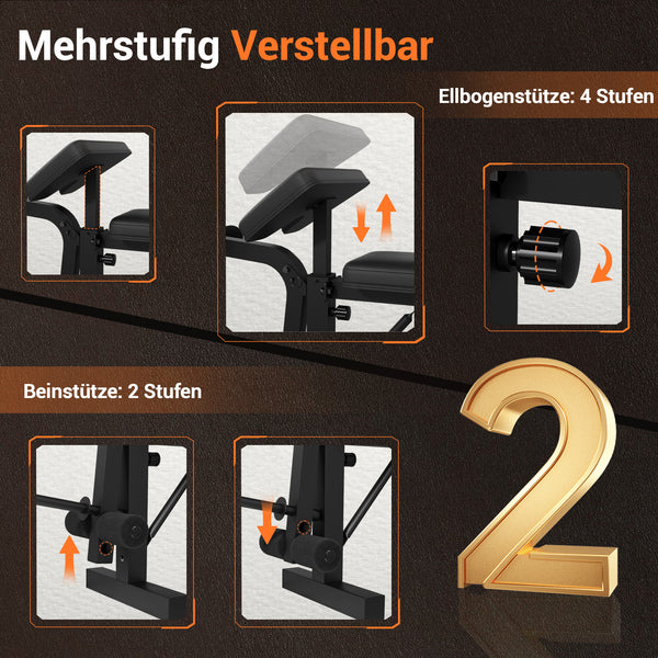 Verstellbare Ellbogen- und Beinstützen für komfortable Bein- und Armübungen