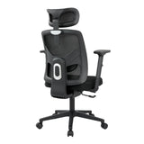 Garvee Ergonomischer Bürostuhl mit Kopfstütze, höhenverstellbarer Schreibtischstuhl mit Netzrückenlehne, Armlehnen, 360° drehbar, mit Rollen für Homeoffice und Büro