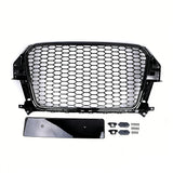 Garvee Robuster Frontgrill aus ABS für Audi A1 2012–2015 – Glänzend Schwarz, Ohne Logo, Sportliches Design, Direkter Ersatz – Farbe: Gloss Black