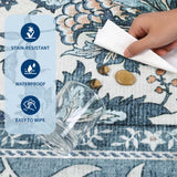 Garvee Waschbarer Klapp-Teppich 100% Polyester Kaschmir-Optik TPR-Unterseite Für Küche Flur Wohnzimmer, Klappbar, Rückseiten-Print