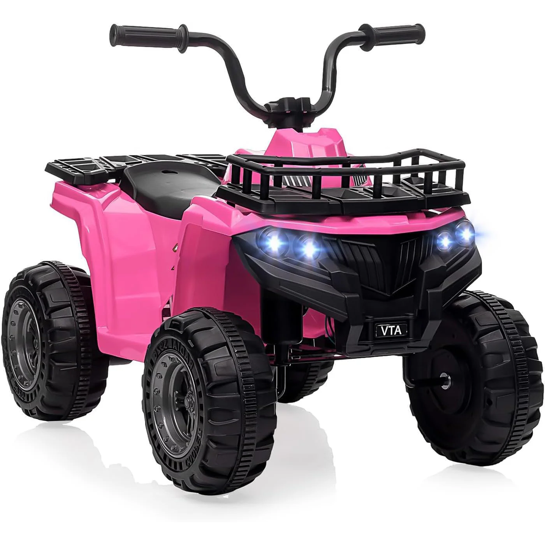 GARVEE Kinder Elektro Quad 12V, Akku Kinderquad mit Musik, Hupe & LED Licht, 4 stabile Räder, für Kinder von 2–5 Jahren, Elektrofahrzeug für Outdoor Spiel, Rosa