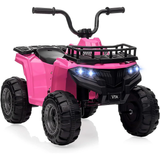GARVEE Kinder Elektro Quad 12V, Akku Kinderquad mit Musik, Hupe & LED Licht, 4 stabile Räder, für Kinder von 2–5 Jahren, Elektrofahrzeug für Outdoor Spiel, Rosa - Rosa