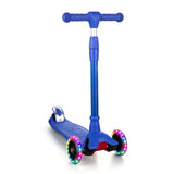 Garvee Kinderroller 3-fach Höhenverstellbar Blau – Mit Aluminium-Rahmen, LED-Rädern und Sicherheitslenkung für Jungen und Mädchen ab 3 Jahren im Freien oder Indoor. - Blau