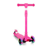 Garvee Kinderroller 3-fach Höhenverstellbar Pink – Leichter Aluminium-Roller mit 3 Höheneinstellungen und LED-Leuchträdern für Mädchen ab 3 Jahren draußen oder zu Hause. - Rosa
