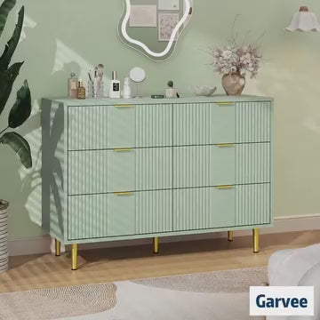GARVEE Kommode mit 4 Schubladen 60 x 40 x 94 cm, Modernes Sideboard, Großer Stauraum für Schlafzimmer, Wohnzimmer, Büro & Flur, Weiß