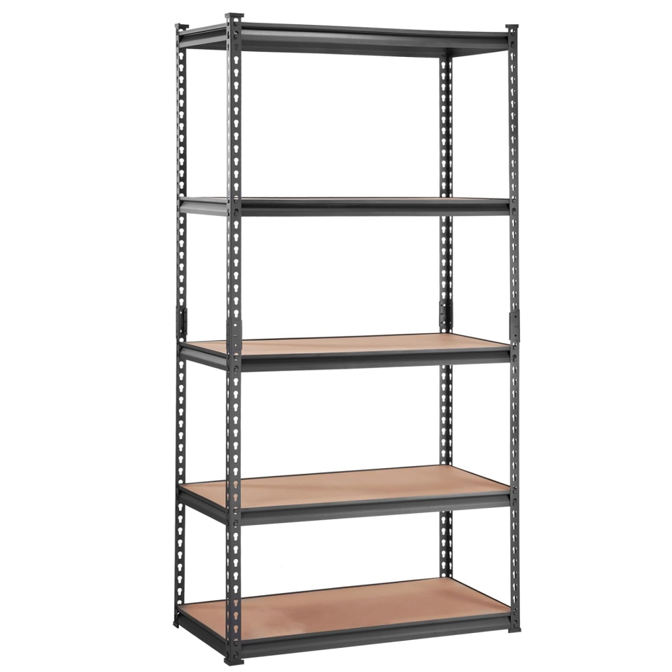 GARVEE 5-stufiges Metallregal, höhenverstellbar, 2000 lbs Tragkraft, SPCC Stahl, pulverbeschichtet, 36" breit, vielseitig für Garage & Werkstatt