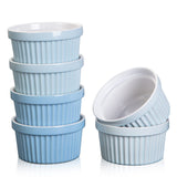 Garvee Soufflé Formen Set 6 Keramik Schalen 240ml Antihaft Mini Auflaufformen Vielseitig Backen Küche