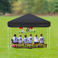 GARVEE Pop-Up Pavillon 3x3 m, Faltpavillon aus 210D Oxford, Robustes Stahlgestell, Wetterfest und Stabil für Camping, Gartenpartys und Outdoor-Events, Schwarz