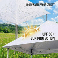 GARVEE Pop-Up Pavillon 3 x 6 m, Wasserdichtes Partyzelt mit Robuster Konstruktion und Tragetasche, Ideal für Camping, Gartenpartys, Märkte und Outdoor-Events