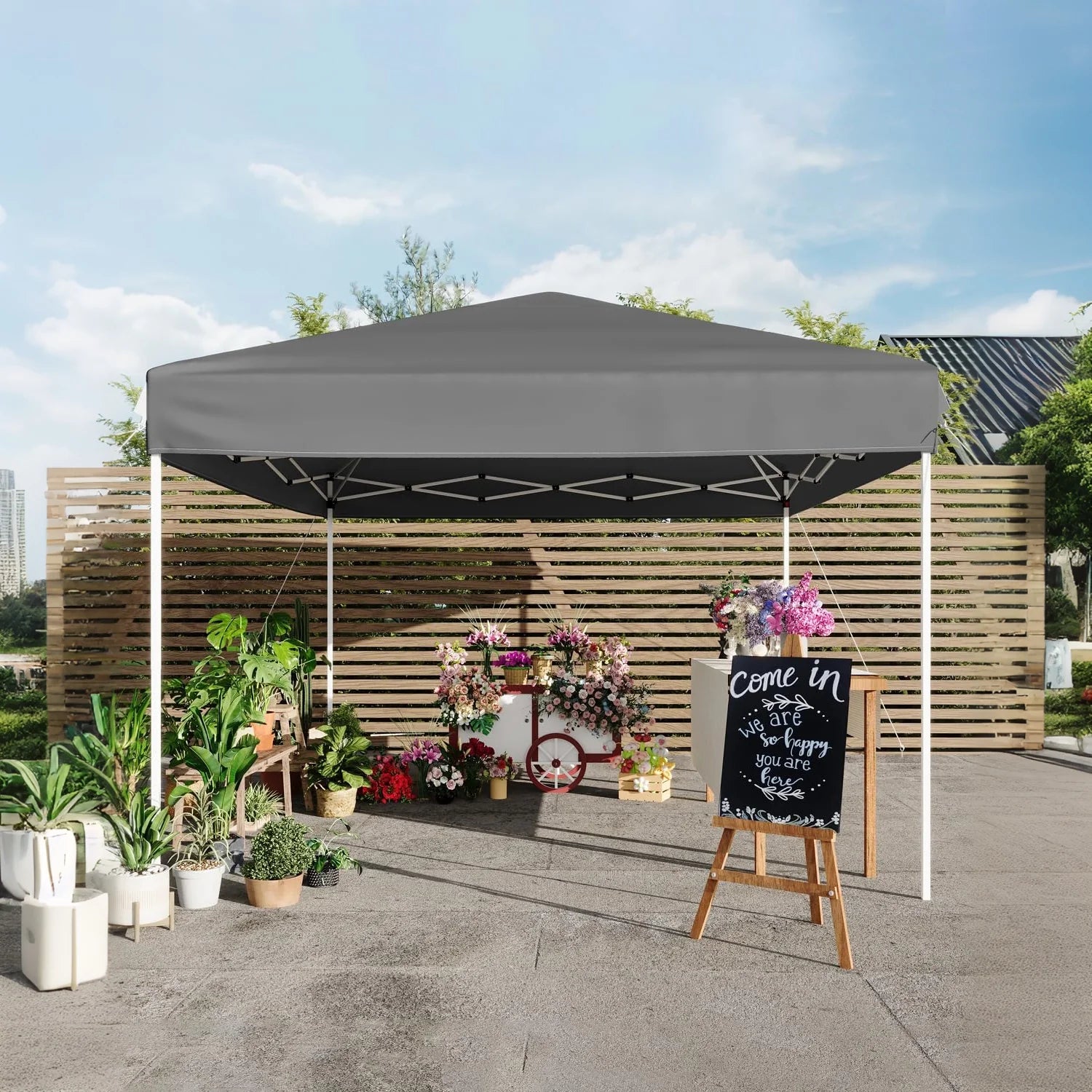Garvee Pop Up Pavillon 3×3 m, 210D Oxford, Stahlrahmen, Für Camping & Events