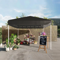 GARVEE Pop-Up Pavillon 3x3 m, Faltpavillon aus 210D Oxford, Robustes Stahlgestell, Wetterfest und Stabil für Camping, Gartenpartys und Outdoor-Events, Schwarz
