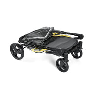 Garvee Hundebuggy für große Hunde 90 × 60 × 51 cm, faltbarer Haustierbuggy mit Aluminiumrahmen, 360° schwenkbaren Rädern und atmungsaktivem Mesh, Grau
