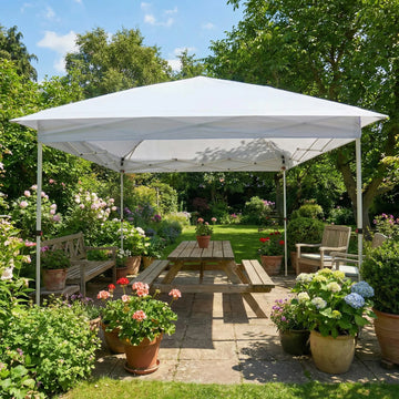 GARVEE Pop-Up Pavillon 3 x 6 m, Wasserdichtes Partyzelt mit Robuster Konstruktion und Tragetasche, Ideal für Camping, Gartenpartys, Märkte und Outdoor-Events