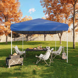 Garvee Pop Up Pavillon 3×3 m, 210D Oxford, Stahlrahmen, Für Camping & Events - Blau
