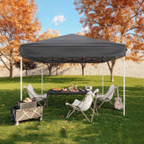 Garvee Pop Up Pavillon 3×3 m, 210D Oxford, Stahlrahmen, Für Camping & Events - Grau