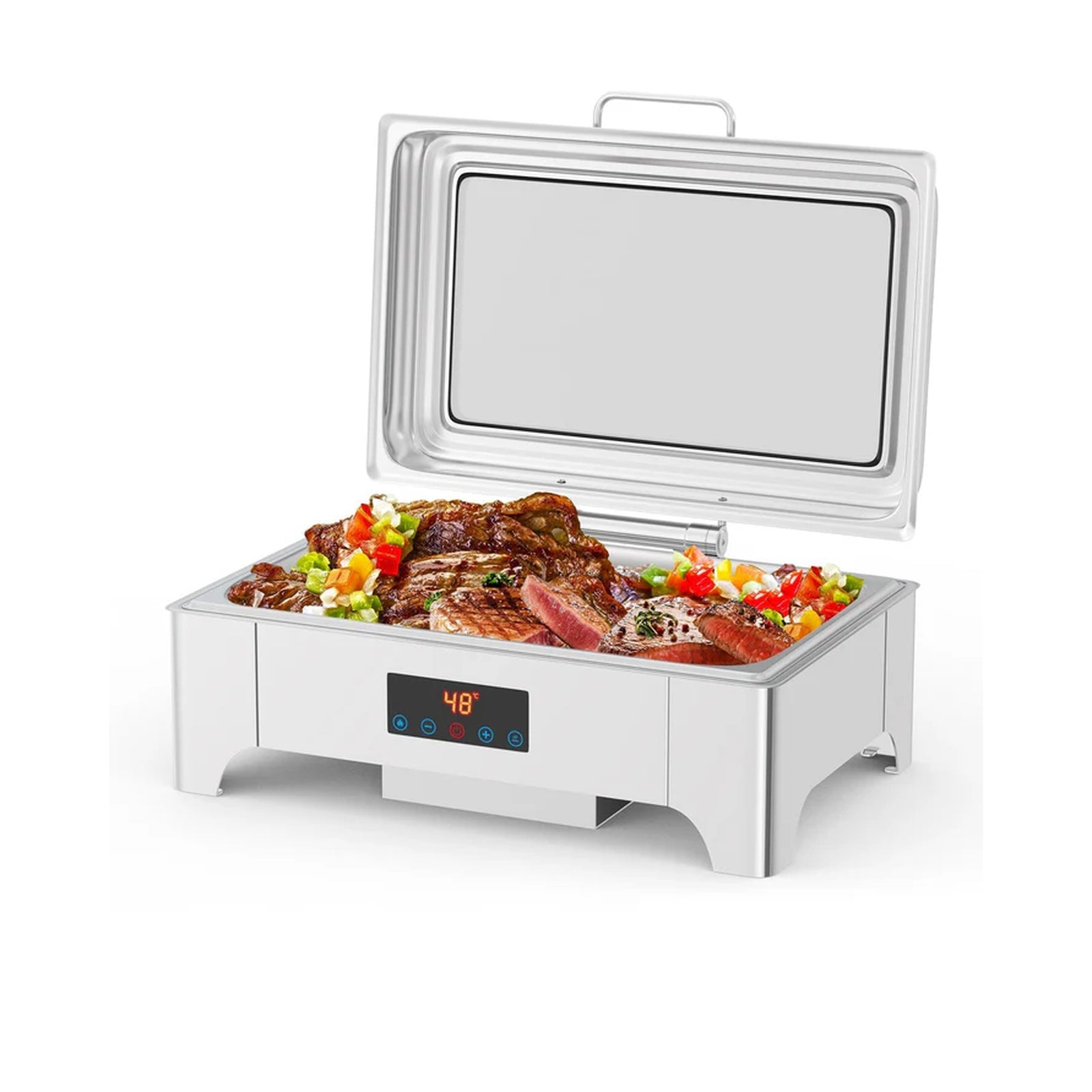 Garvee Chafing Dish Profi Set 9L Edelstahl Warmhaltebehälter Für Buffets Catering Partys Feiertage B