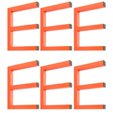 Garvee 6er-Set Wandregal für Holz mit 3 Ebenen, bis 90,7 kg je Ebene, Stahl-Holzlagerregal für Innen & Außen, Orange - Orange