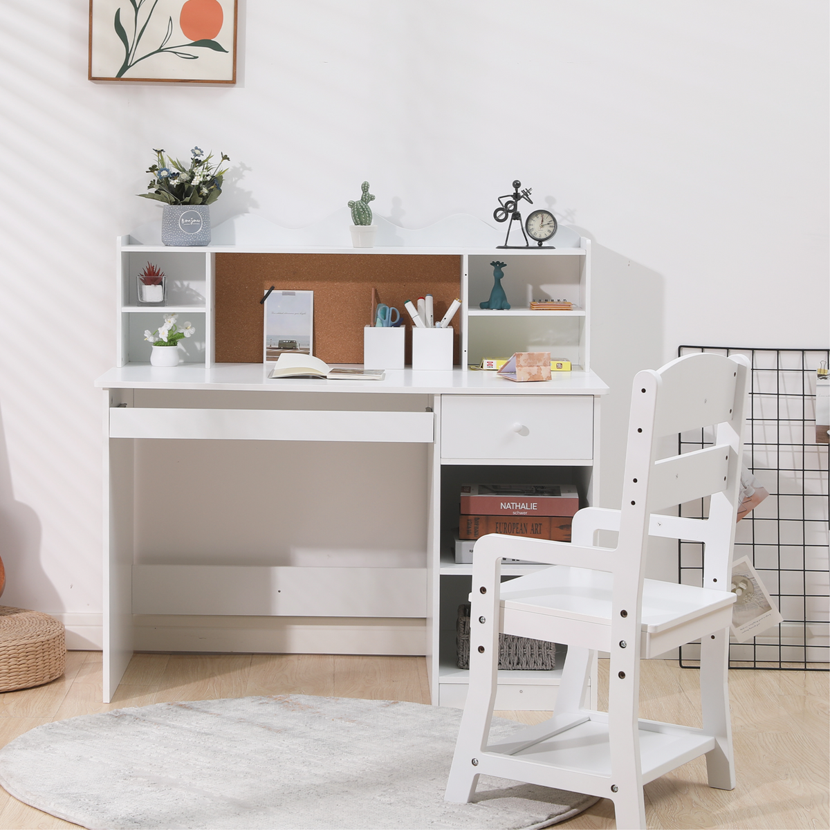 Kinderschreibtisch Set weiß Kinderzimmer
