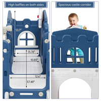 Garvee 8-in-1 Kinder Rutsche – Klettern, Basketballkorb, Tunnel, Stauraum, Modernes Design, 1–3 Jahre