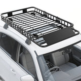 Garvee Universal-Dachgepäckträger 163 × 99 cm, robuster Stahl, erweiterbar, für SUVs & Pick-ups, 91 kg Tragfähigkeit, Schwarz