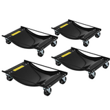 Garvee Auto-Rad Dolly Set 4 Stück – 8,9 cm Stahlrollen, 4536 kg Tragkraft, Stabil - Schwarz