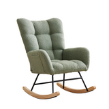 Garvee Schaukelstuhl 90×65×91 cm, Relaxsessel, Stillsessel, Für Wohnzimmer & Schlafzimmer, Grün - Grün