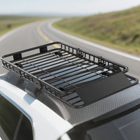 Garvee Universal-Dachgepäckträger 163 × 99 cm, robuster Stahl, erweiterbar, für SUVs & Pick-ups, 91 kg Tragfähigkeit, Schwarz
