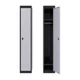 Garvee Metallspind 1-türig, Abschließbar, Belüftet, Stahl, 180 cm, Für Büro & Gym, Schwarz