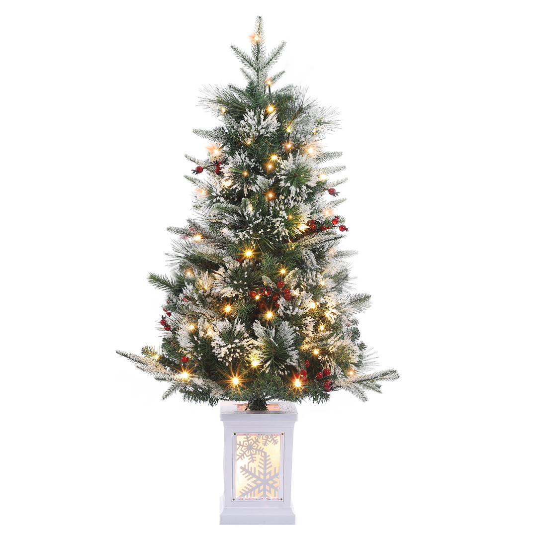 Garvee Weihnachtsbaum künstlich 1 Stück – 3ft, 78 Faseroptik LED, 8 Lichtmodi, Elch-Basis