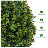 Garvee Künstliche Buchsbaum-Topiary Bäume Set 2, 20" Höhe, Wetterfest, Kunststoff, Grün, Indoor & Garten
