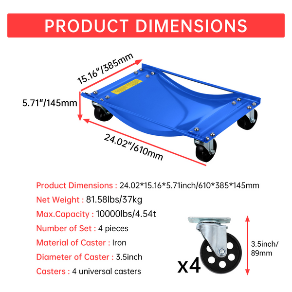Optimiertes gebogenes Design des Rad Dolly