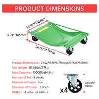 Garvee Auto-Rad Dolly Set 4 Stück – 8,9 cm Stahlrollen, 4536 kg Tragkraft, Stabil
