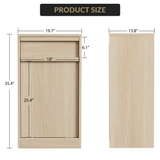 Garvee Müllschrank Mit Kippfunktion Haustiersicher Platzsparend Holz Freistehend Stabil Für Küche Und Wohnzimmer 10 Gallonen - Holzfarbe