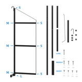 Garvee Regal für Versandbehälter 2 Stück, 3-stufige Halterung, 56x152cm, pulverbeschichteter schwarzer Stahl, robust und vielseitig für Werkstatt - 