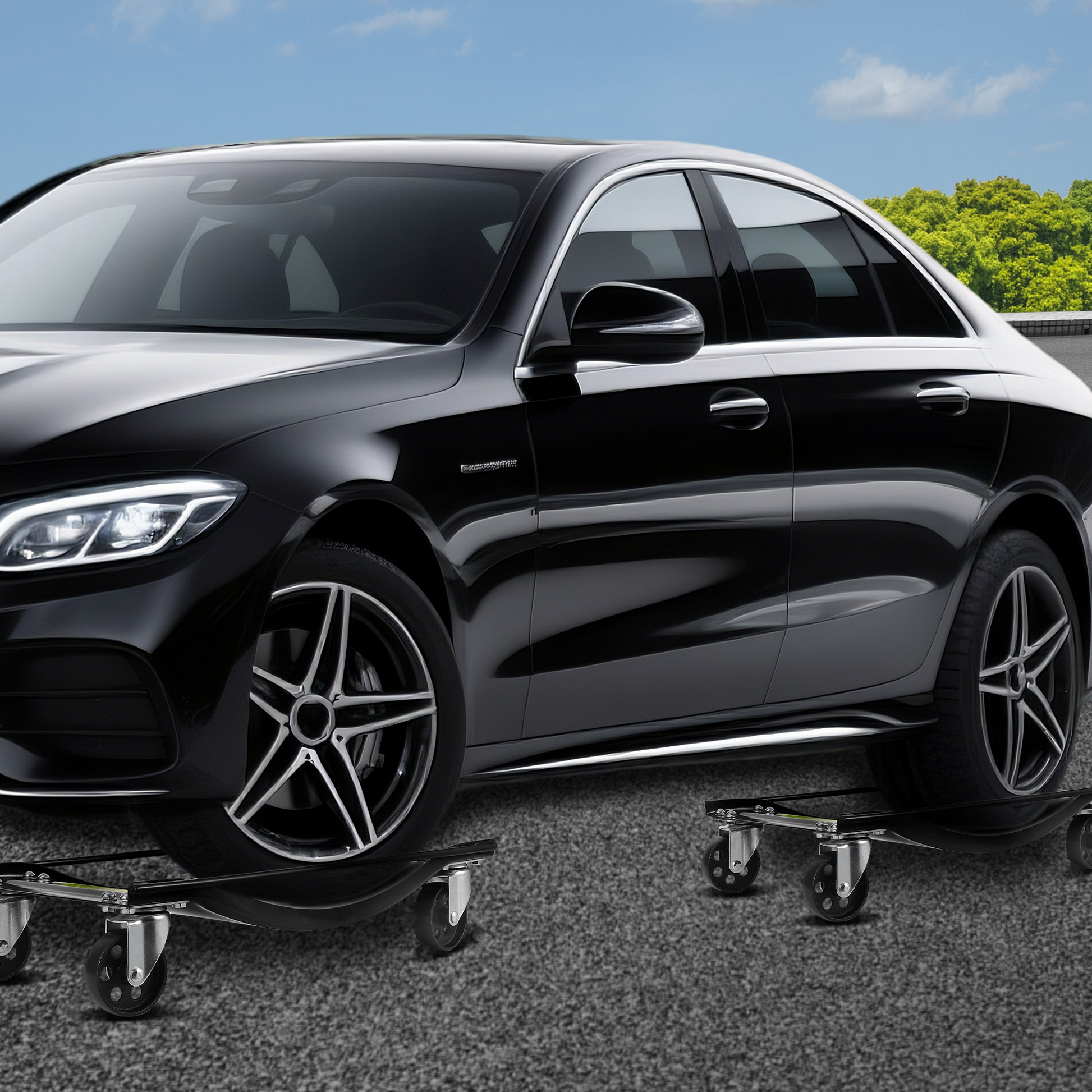 Garvee Auto-Rad Dolly Set 4 Stück – 8,9 cm Stahlrollen, 4536 kg Tragkraft, Stabil