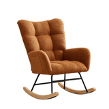 Garvee Schaukelstuhl 90×65×91 cm, Relaxsessel, Stillsessel, Für Wohnzimmer & Schlafzimmer, Braun - Braun